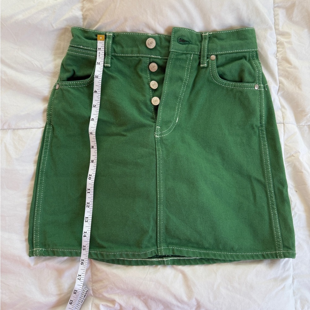 Reformation Cowboy High Rise Mini Skirt